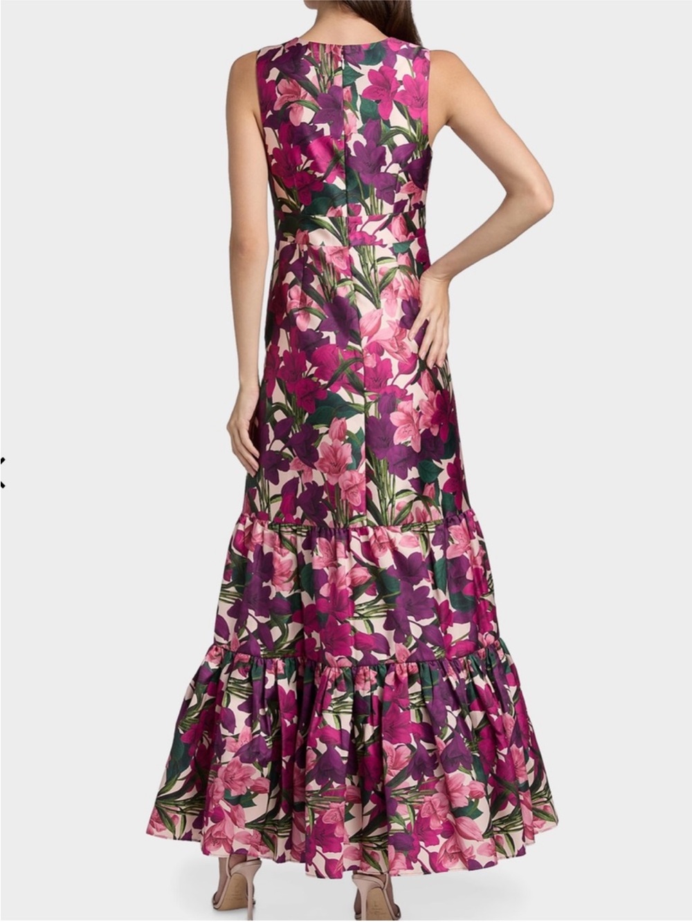 ✨NEW✨SACHIN BABI Rori Floral Tiered Gown in CASA BLANC Mikado Maxi Dress - Picture 3 of 11